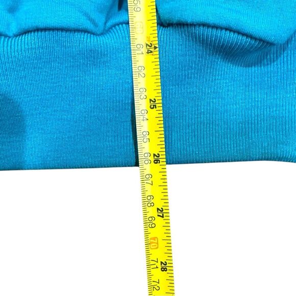 Vintage Nike Turquoise Blue Long Sleeve Mock Neck Sweatshirt Men’s Sz M - Picture 5 of 6